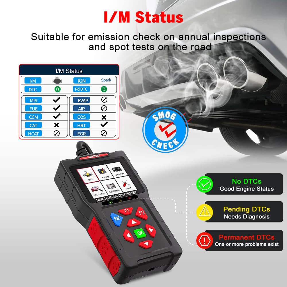 JFIND JF700 ULTRA 2w1 tester akumulatorów 12V/24V + skaner diagnostyczny OBD-2 - diagnostyka / odczyt i kasowanie błędów / test baterii POLSKIE MENU