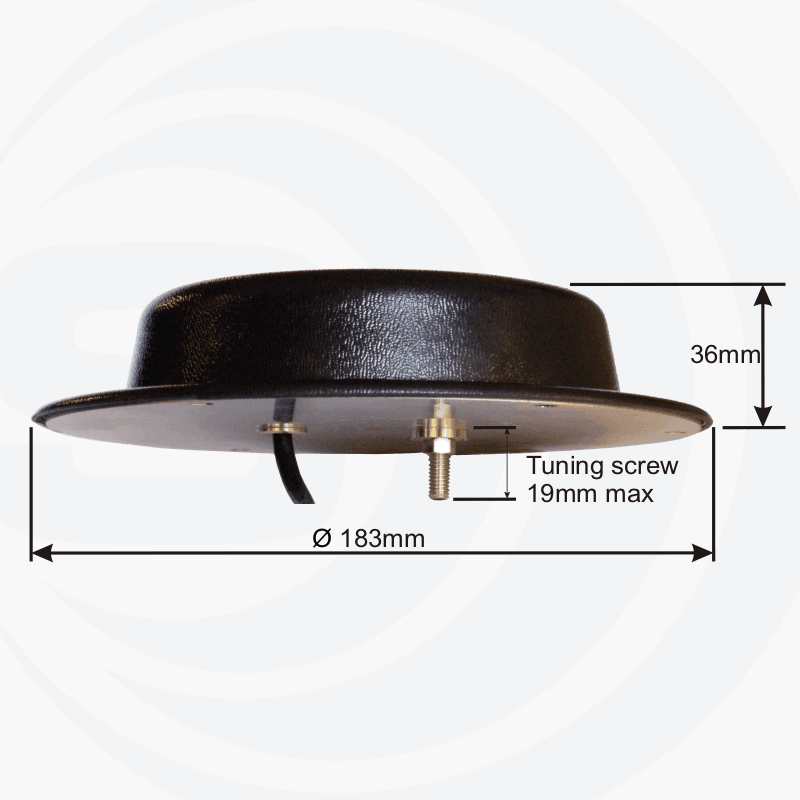 Sirio LPA 380 antena samochodowa niskoprofilowa UHF 380-430MHz wysokość 4cm