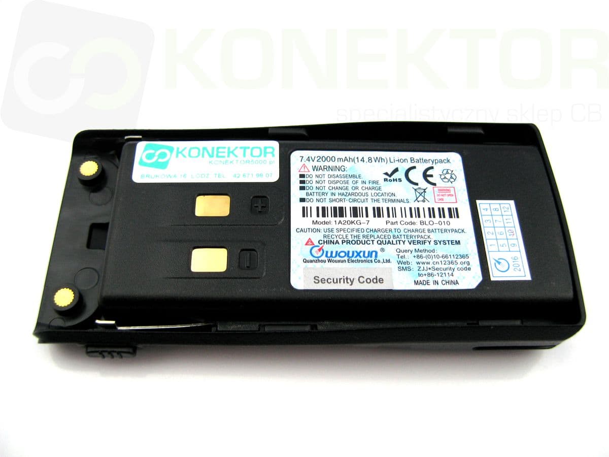 ORYGINALNA bateria 2000mAh do Wouxun KG-UV9D / KG-UV9D Plus akumulator Wouxun 1A20KG-7