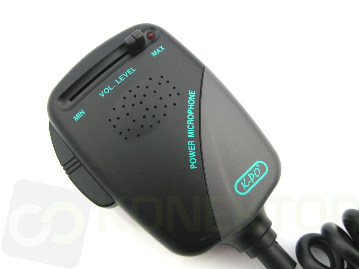 K-PO NM 532 duże wzmocnienie, ergonomiczna obudowa, 4-pin mikrofon do CB radia Uniden/President (KPO 532)