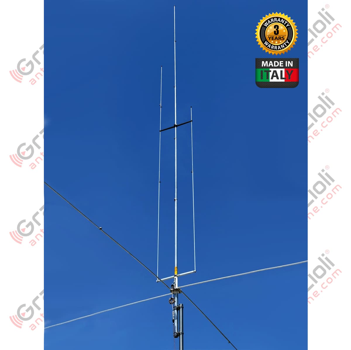 GRAZIOLI MV3 trzypasmowa antena HF na pasma 20m 15m 10m - długość 563cm