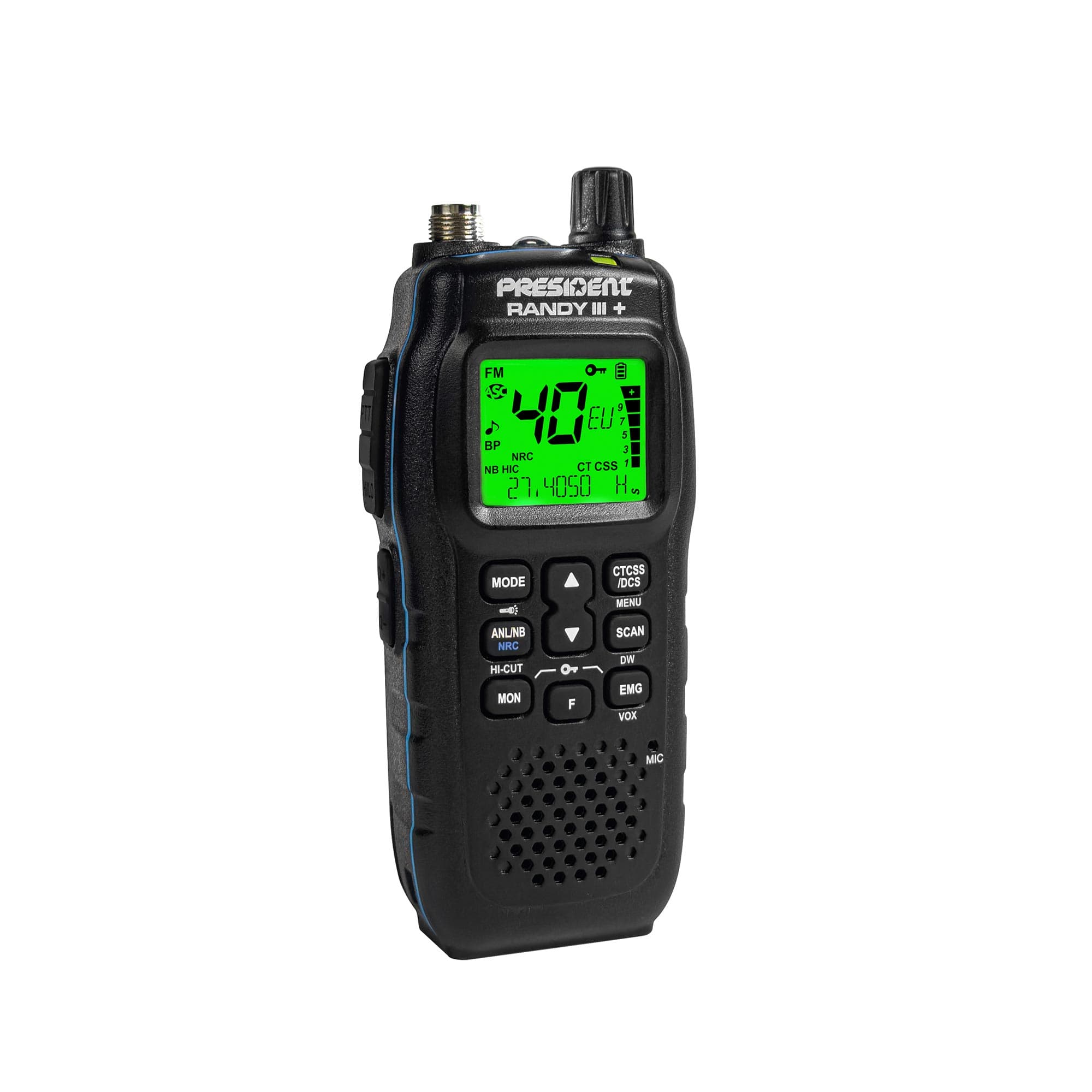 President Randy III+ CB radio ręczne / przenośne 12/24V (ręczniak CB) najnowsza wersja z USB-C oraz IP67 (President Randy 3 Plus TXPR615)