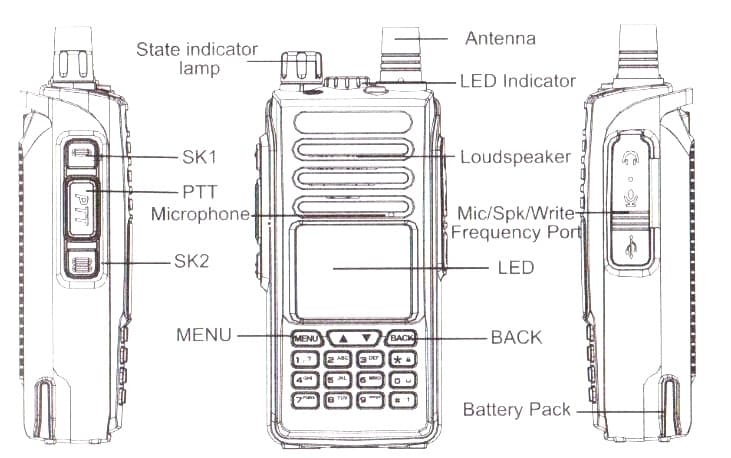 BAOFENG DM-1702 GPS DMR Tier II RĘCZNY RADIOTELEFON VHF/UHF (136-174/400-470MHz)