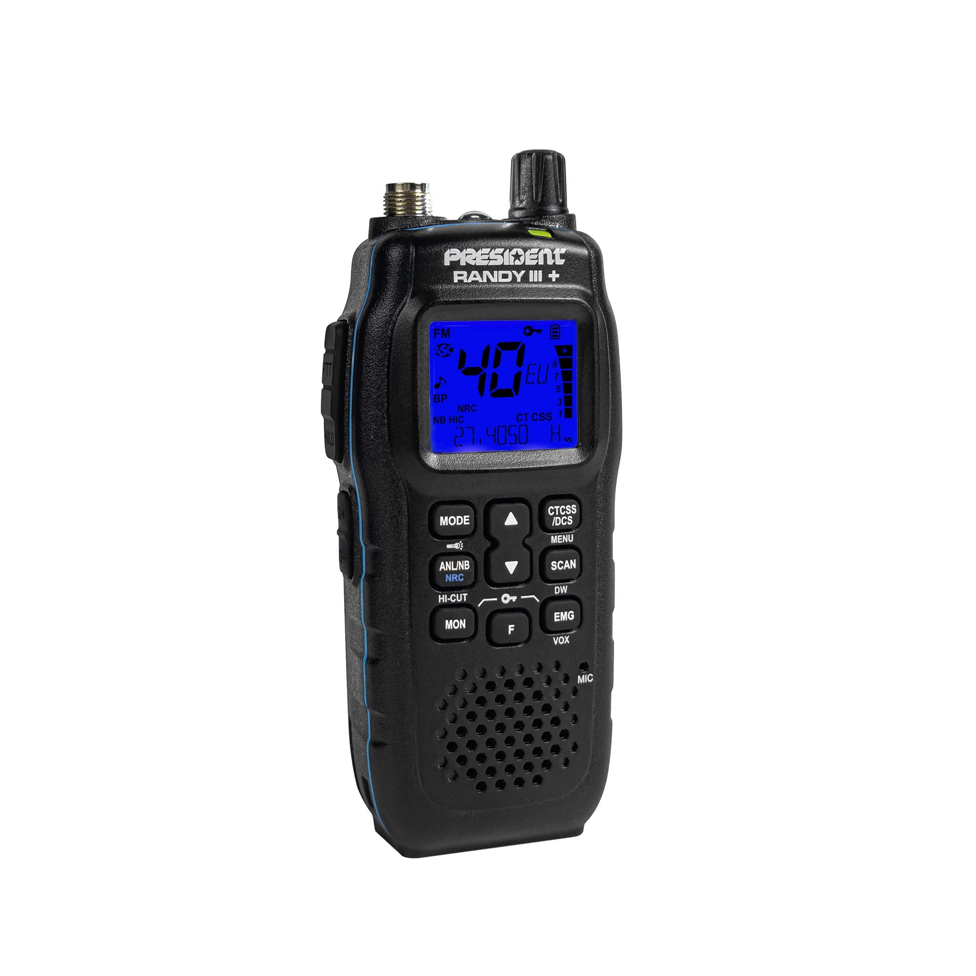President Randy III+ CB radio ręczne / przenośne 12/24V (ręczniak CB) najnowsza wersja z USB-C oraz IP67 (President Randy 3 Plus TXPR615)