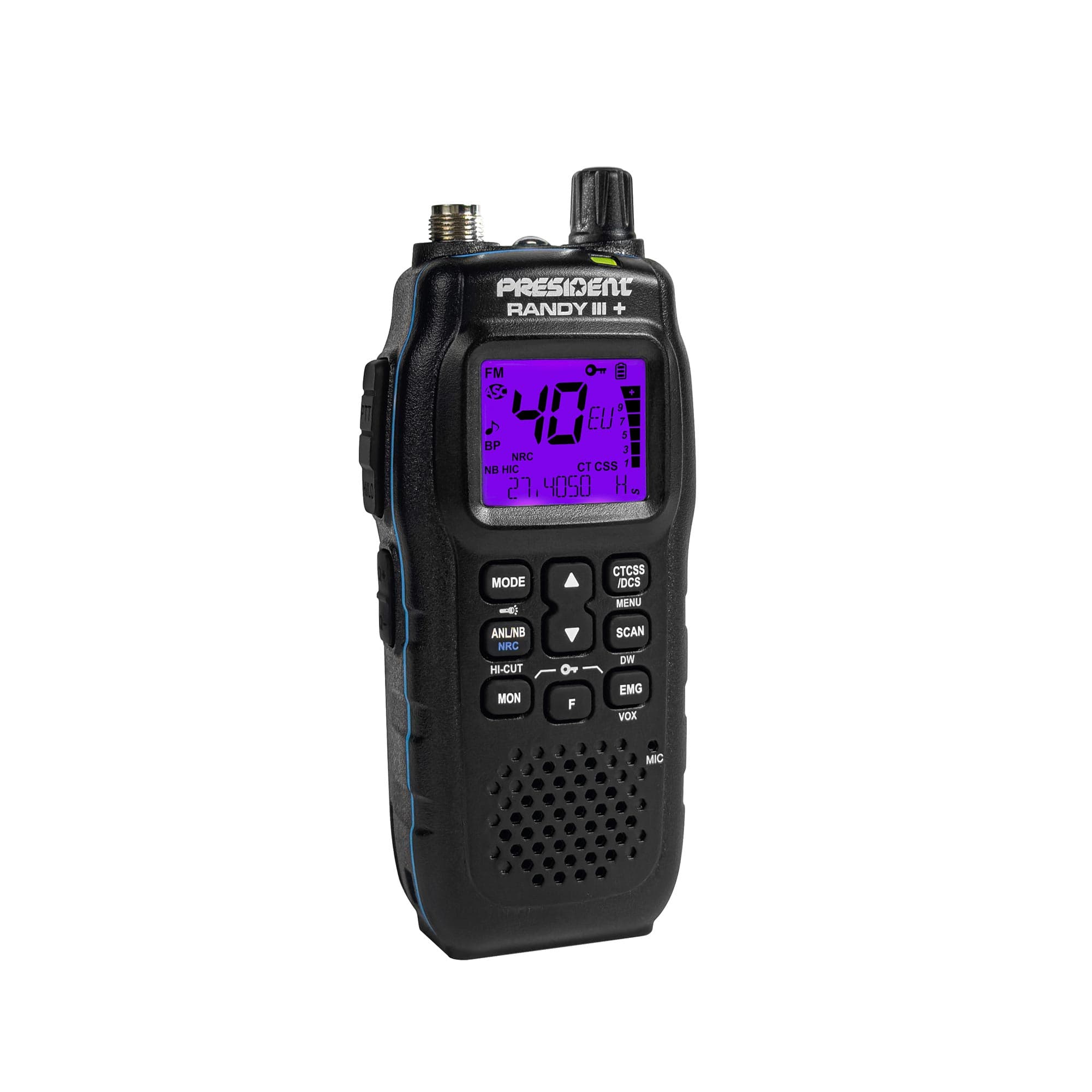 President Randy III+ CB radio ręczne / przenośne 12/24V (ręczniak CB) najnowsza wersja z USB-C oraz IP67 (President Randy 3 Plus TXPR615)