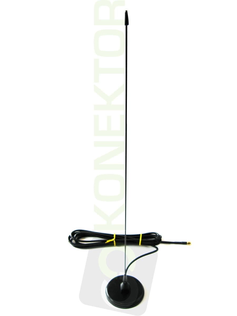 Nagoya UT-308 SMA 55cm Antena samochodowa VHF/UHF do duobandera, skanera (np. Icom IC-R6, AOR AR-MINI) mocny magnes