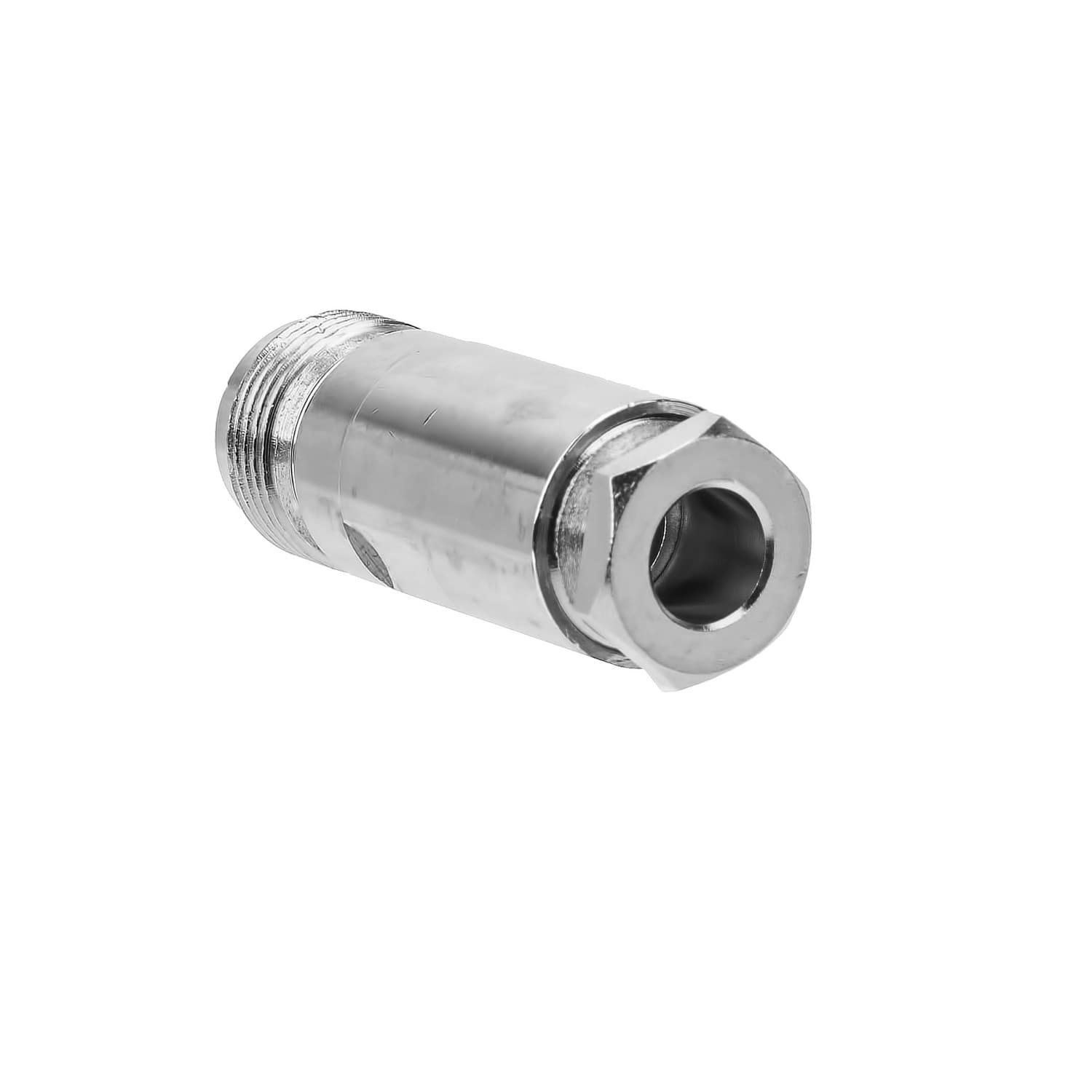 Gniazdo N skręcane na kabel RG-213, RF-10, H-1000, CNT-400, HyperFlex 10 inne 10mm itp. (gniazdo N-F na przewód, do wtyku N męskiego) PTFE/GOLD RADIORA