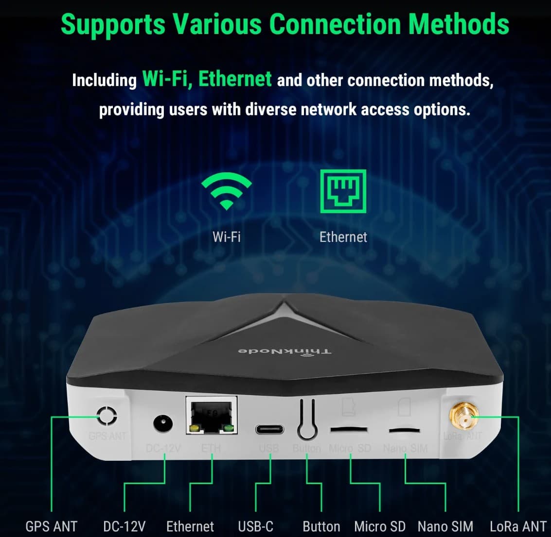 ThinkNode G1 Global 4G wewnętrzna 8-kanałowa bramka LoRaWAN 868 MHz LoRa