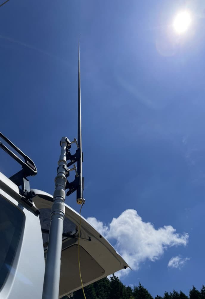 OHM-BCR-X-ADVANCE karbonowa antena KF/50 MHz, długość ok. 600cm, kompletny zestaw do pracy terenowej