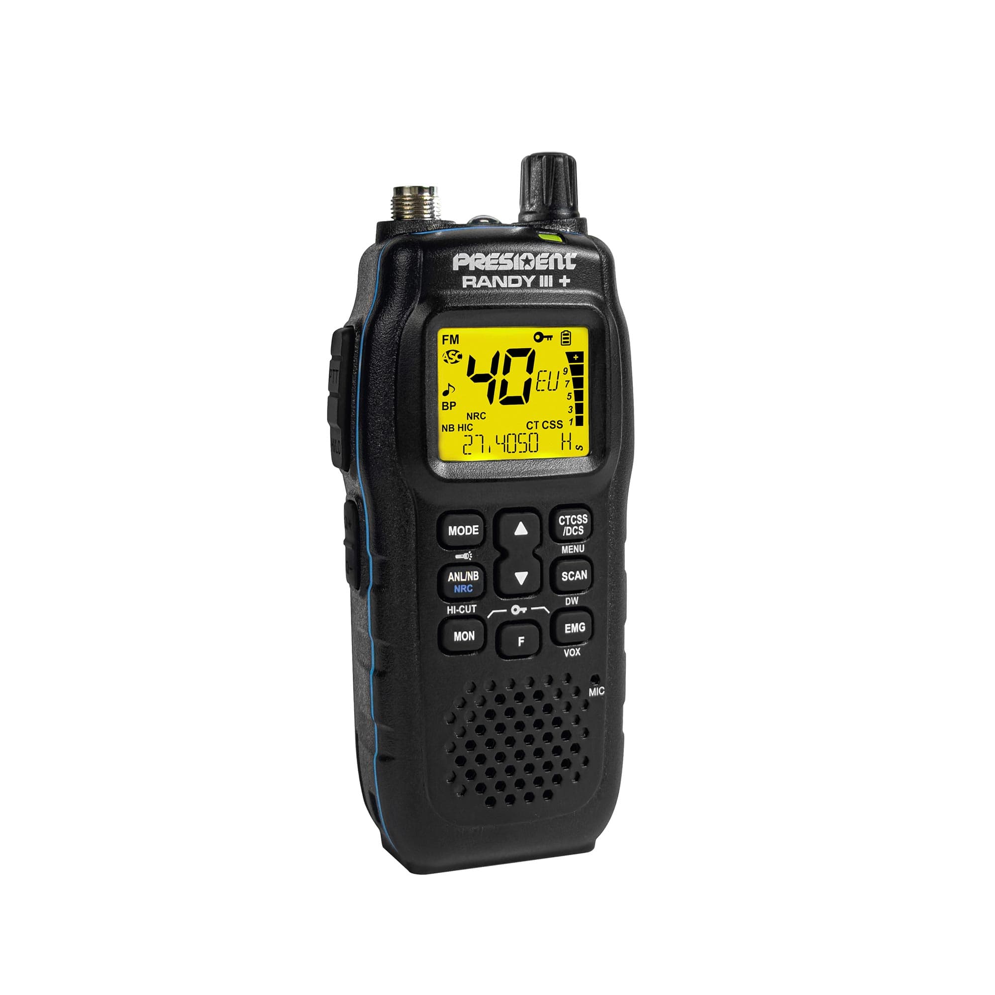 President Randy III+ CB radio ręczne / przenośne 12/24V (ręczniak CB) najnowsza wersja z USB-C oraz IP67 (President Randy 3 Plus TXPR615)