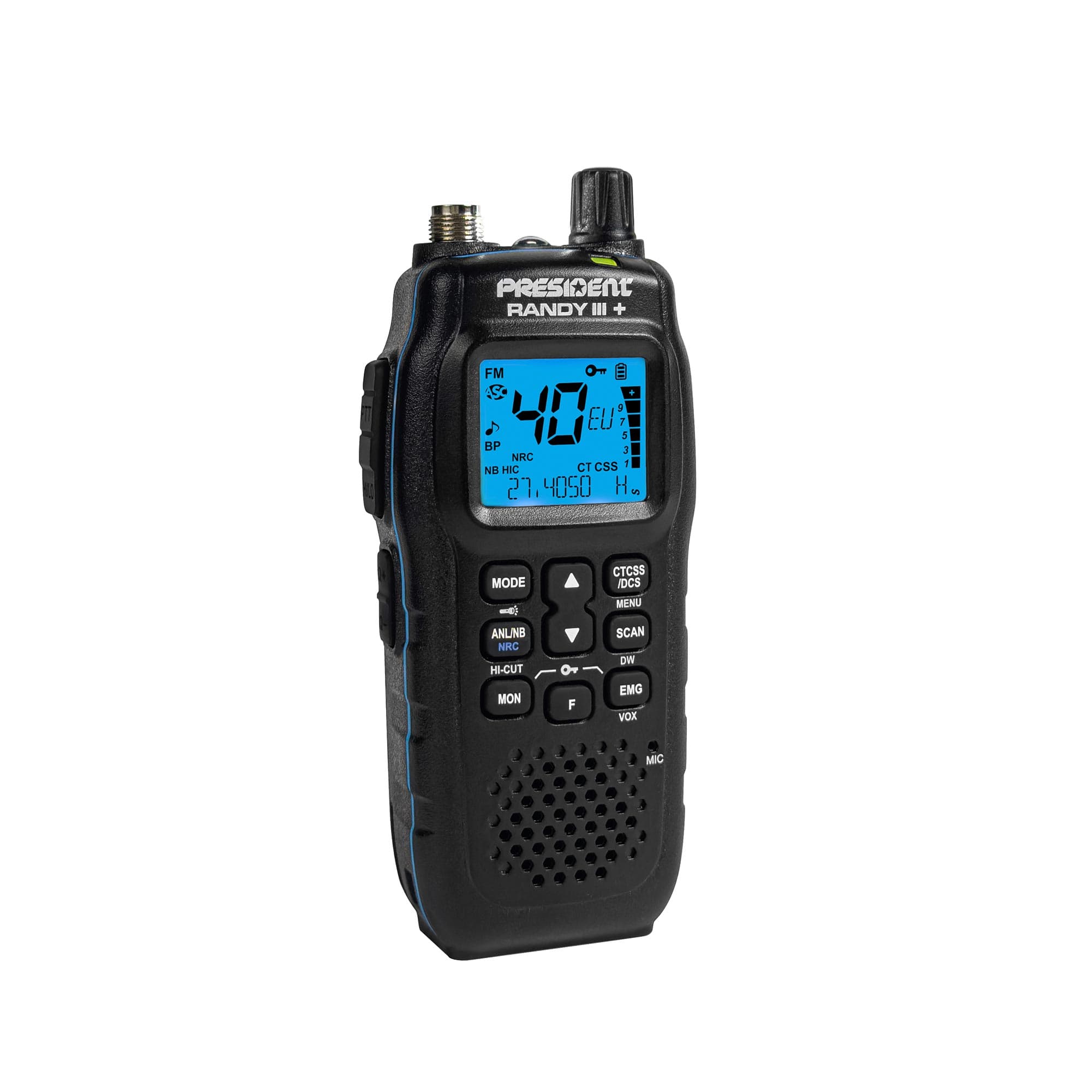 President Randy III+ CB radio ręczne / przenośne 12/24V (ręczniak CB) najnowsza wersja z USB-C oraz IP67 (President Randy 3 Plus TXPR615)