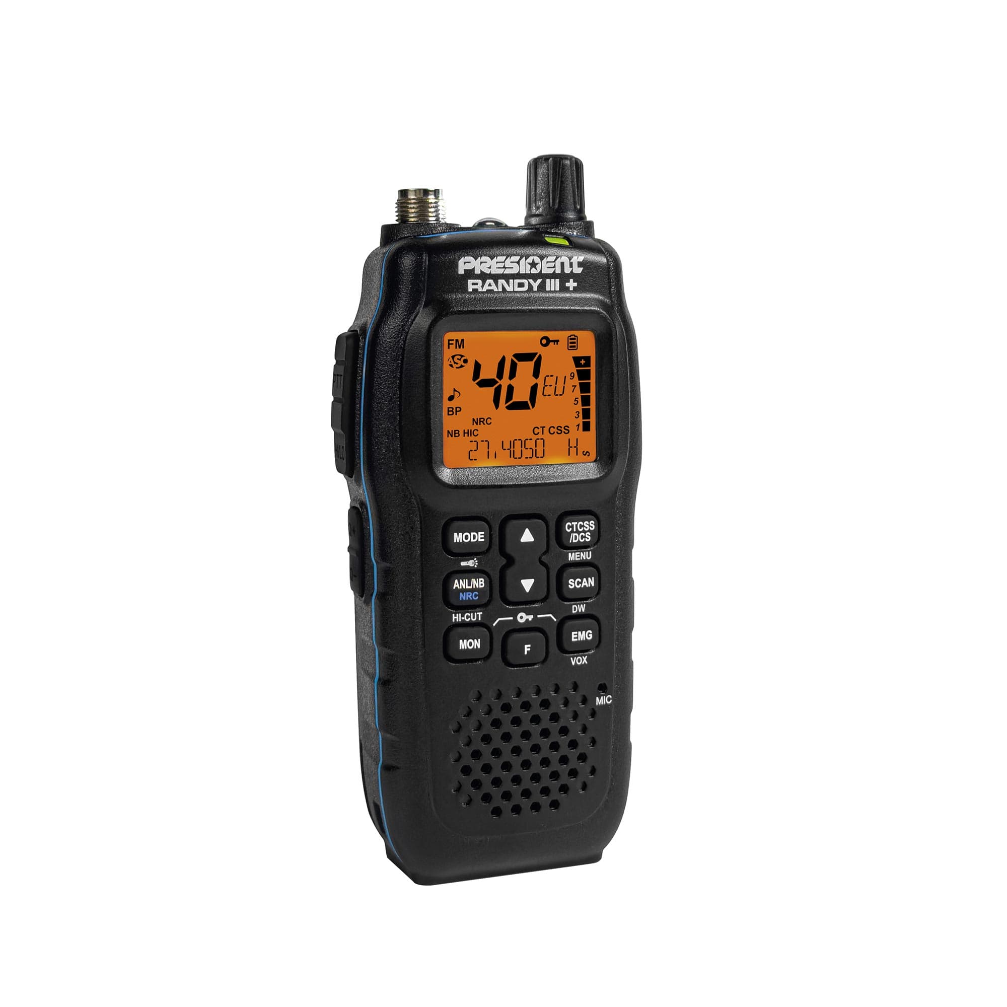 President Randy III+ CB radio ręczne / przenośne 12/24V (ręczniak CB) najnowsza wersja z USB-C oraz IP67 (President Randy 3 Plus TXPR615)