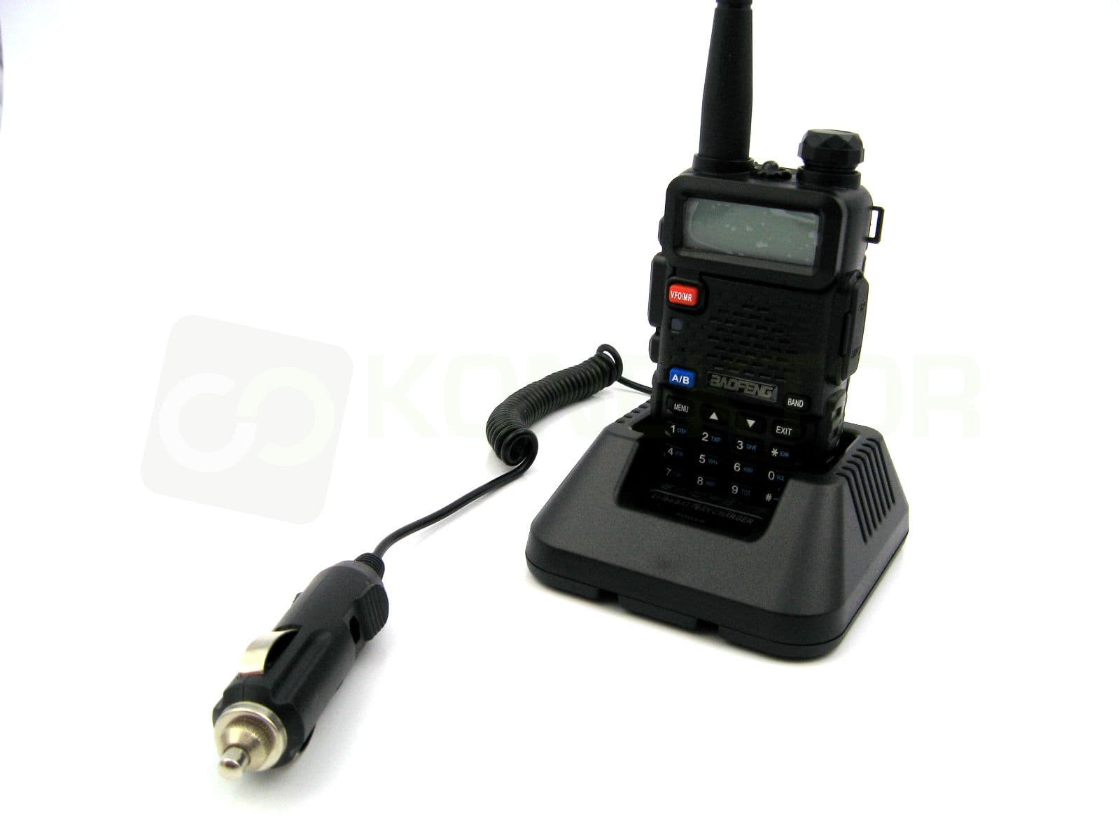 Ładowarka samochodowa do stacji biurkowych Baofeng np. UV-5R, UV-82, T-57, UV-B5, UV-B6 itp.