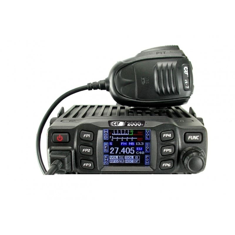 CRT 2000H nowoczesne kompaktowe CB radio z dużym wyświetlaczem, ASQ, RF Gain (najnowsza wersja)