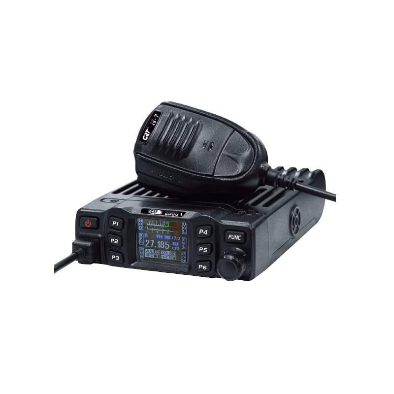 CRT 2000H nowoczesne kompaktowe CB radio z dużym wyświetlaczem, ASQ, RF Gain (najnowsza wersja)