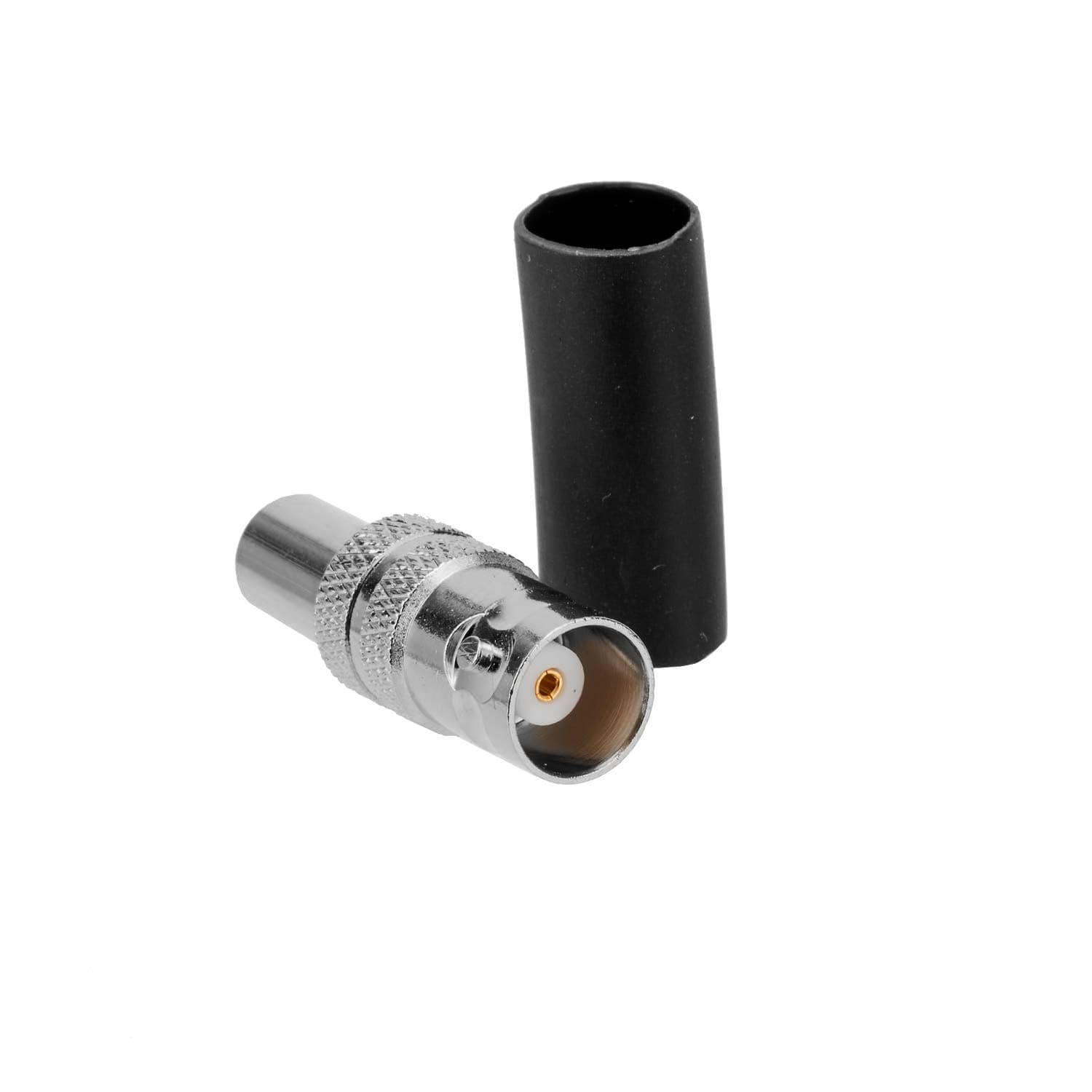 Gniazdo BNC zaciskane na kabel RG-58, RF-5, H-155 PTFE/Gold RADIORA (złącze BNC żeńskie do montażu na przewód)