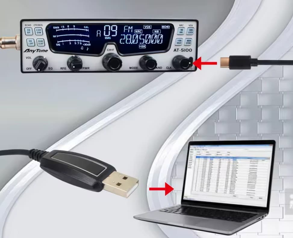 Oryginalny kabel USB do AnyTone AT-5100, AT-5100BT (programator)