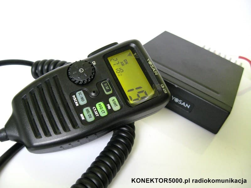 Yosan CB-250 CB radio do zabudowy w aucie - sterowanie w mikrofonie - dyskretny montaż
