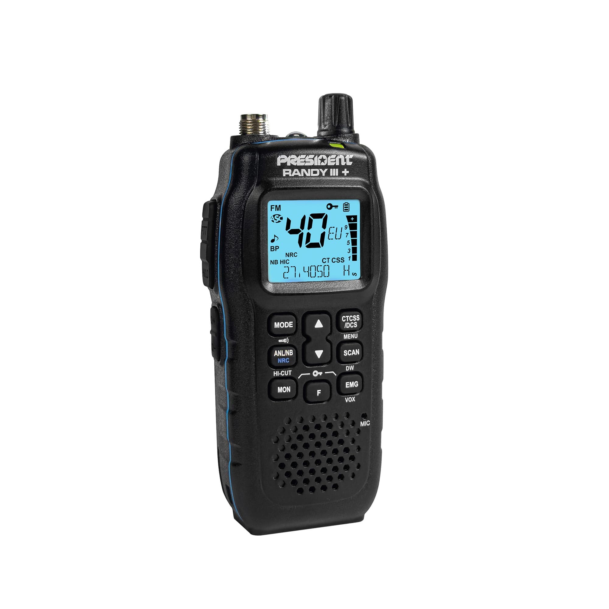 President Randy III+ CB radio ręczne / przenośne 12/24V (ręczniak CB) najnowsza wersja z USB-C oraz IP67 (President Randy 3 Plus TXPR615)