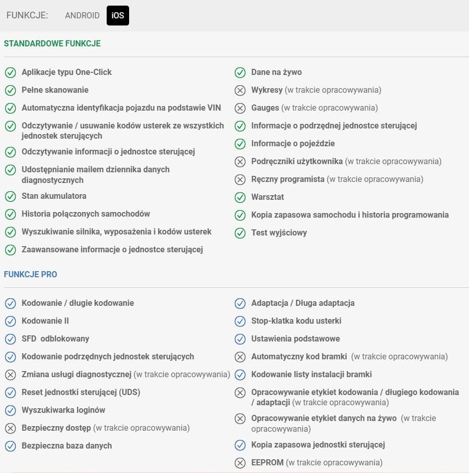 OBD Eleven NextGen PRO PACK (24 miesiące subskrypcji) + 100 kredytów iOS / Android najlepszy interfejs diagnostyczny OBD-2 do VAG: VOLKSWAGEN AUDI SKODA SEAT - mobilny VCDS
