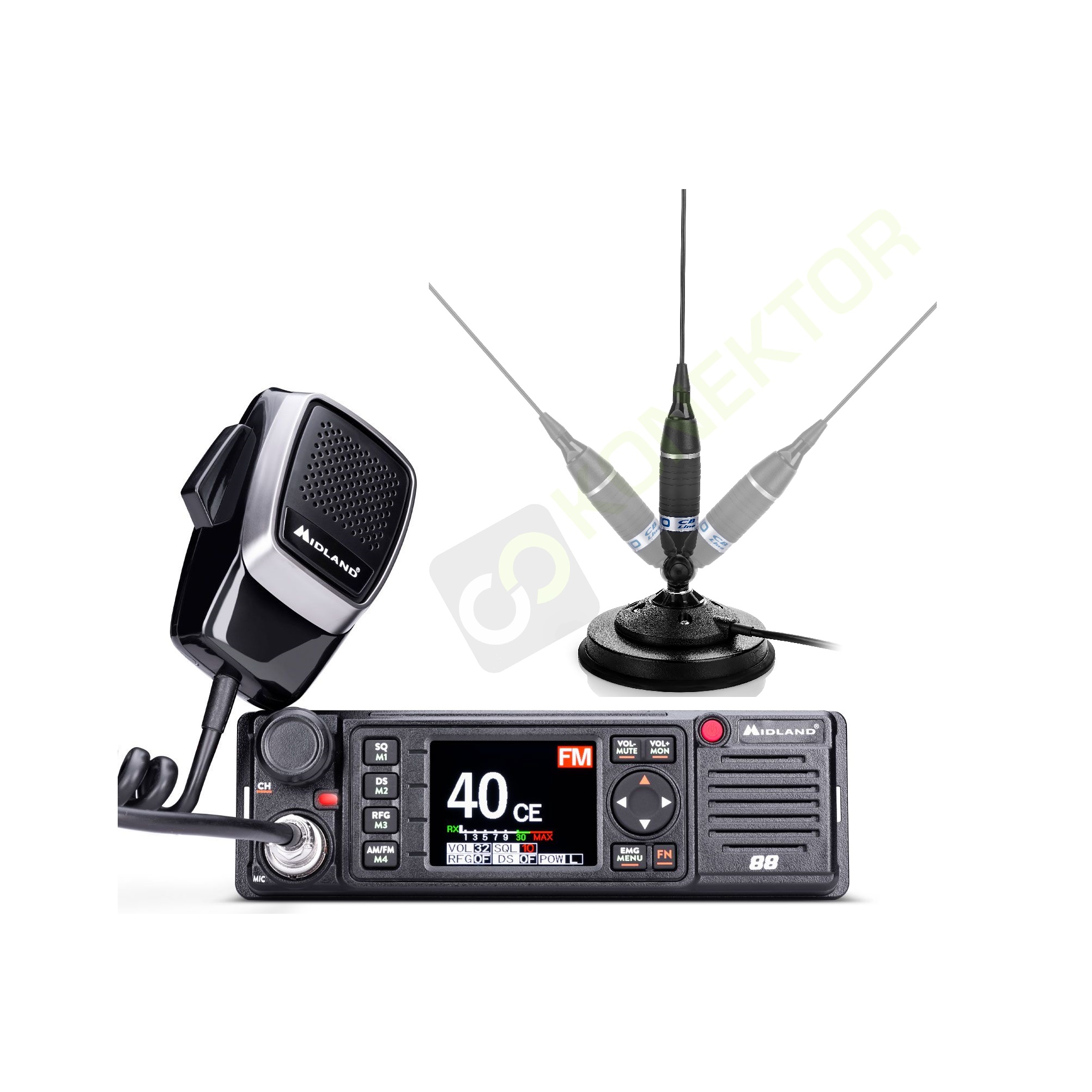 manipulate carbon Pole MIDLAND 88 + Sirio Omega 27 MAG 125 antena CB 95cm zestaw CB radio ::  KONEKTOR5000.PL radiokomunikacja / akcesoria motoryzacyjne